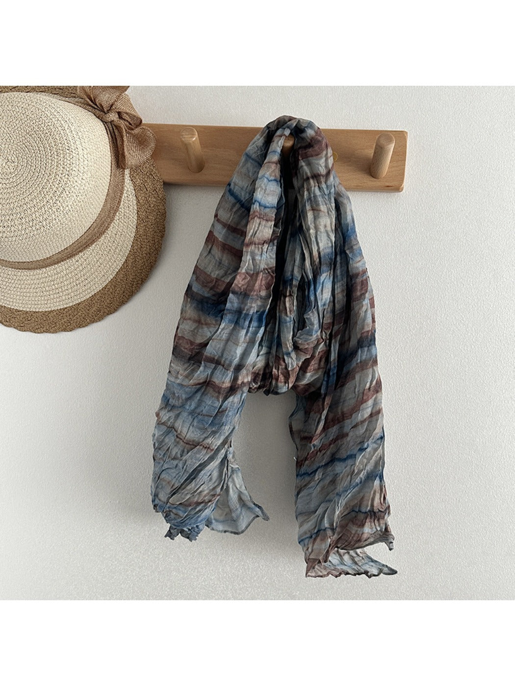 Scarvii - Vintage Crinkle Textured Scarf Wrap - Autumn-Winter Style