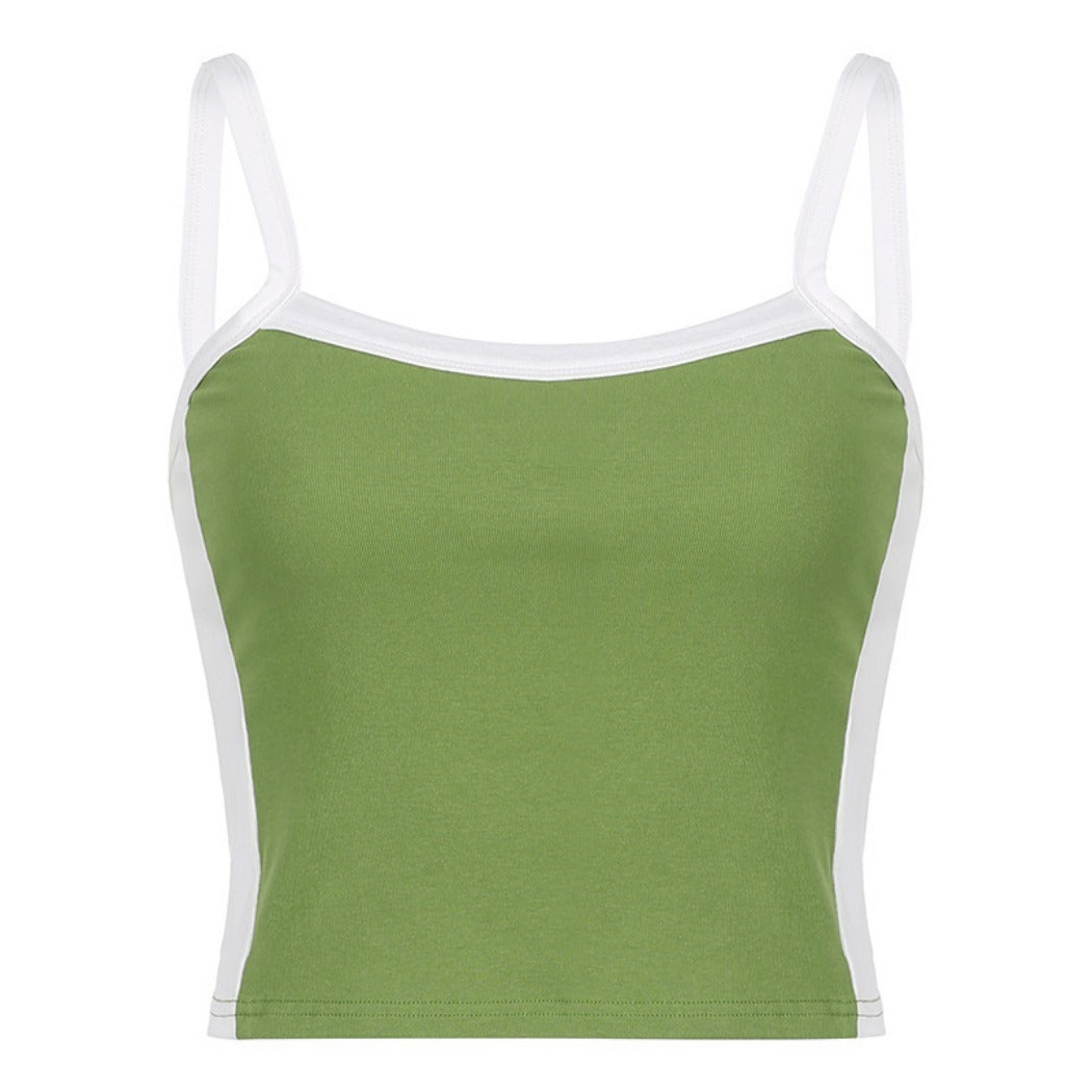 Vesty - Retro Color-Block Knit Tank