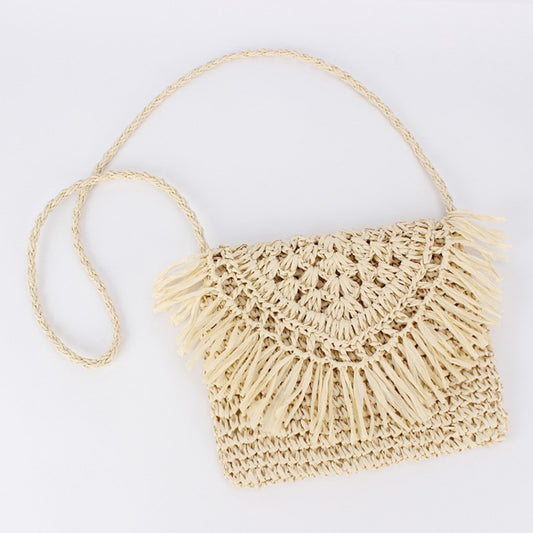 Cosbai - Boho Square Woven Fringe Crossbody Bag - Stylish & Simple