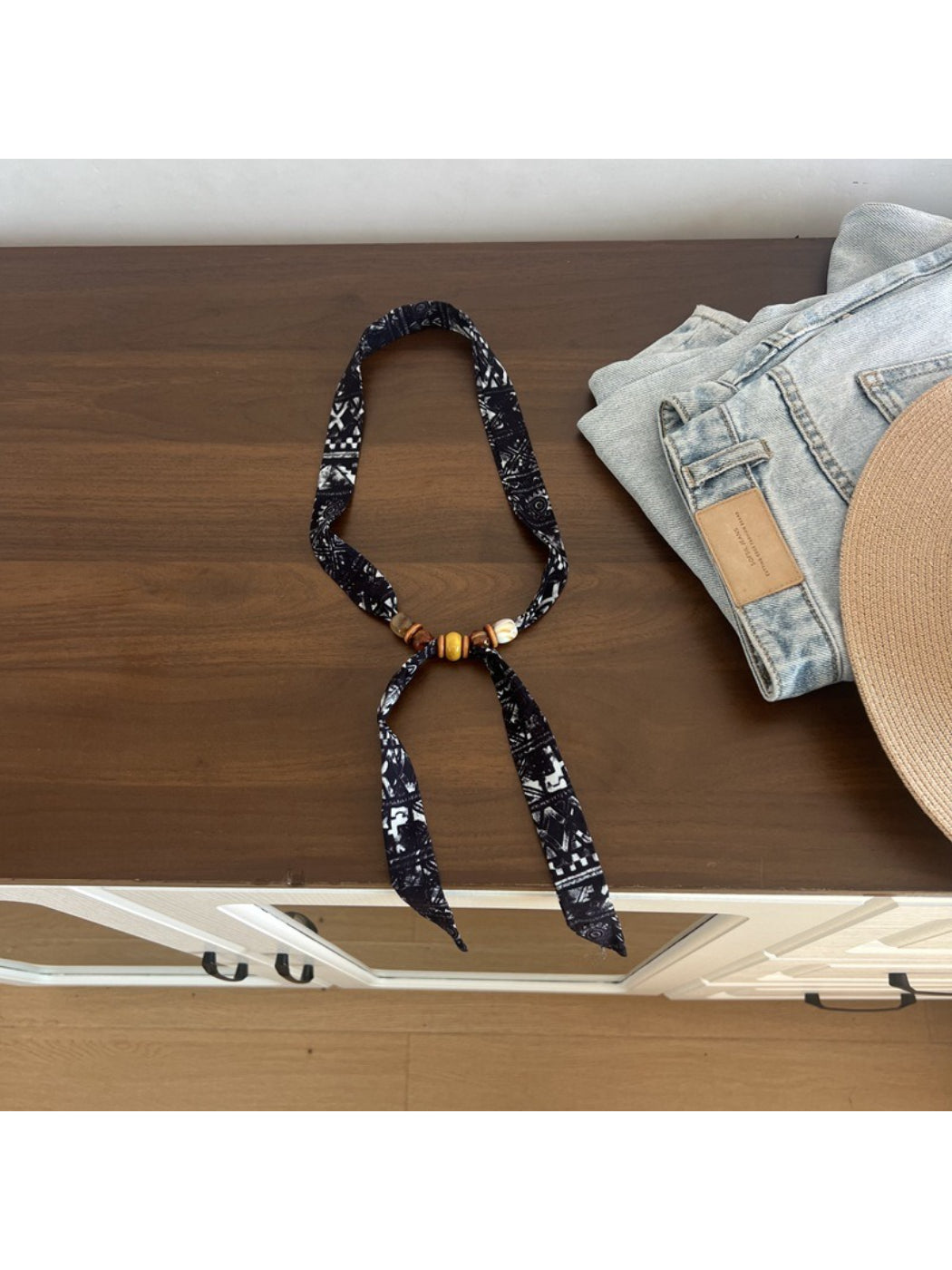 Scarvii Soft Pattern Skinny Scarf