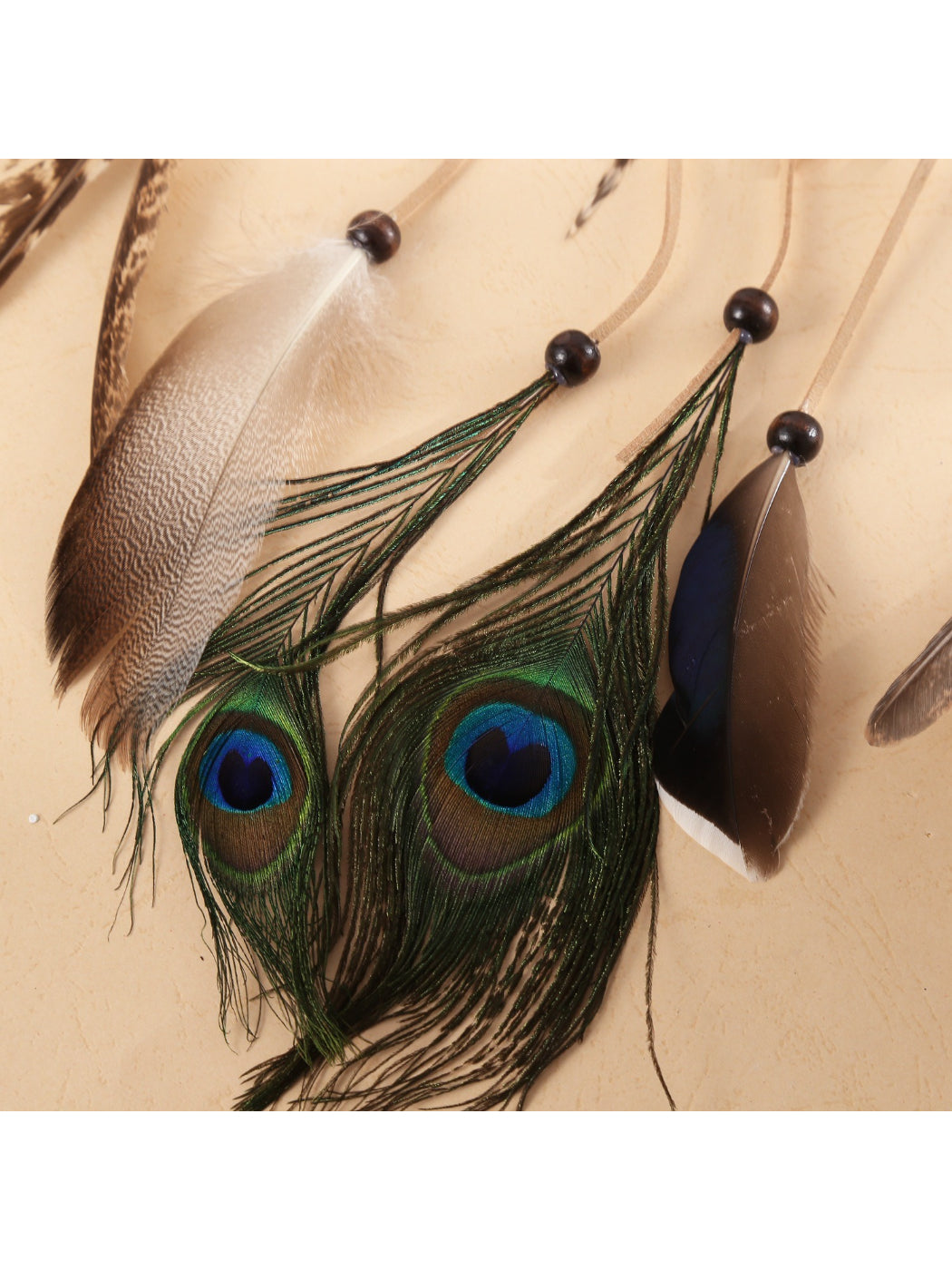 Hairish - Peacock Feather Hair Garland