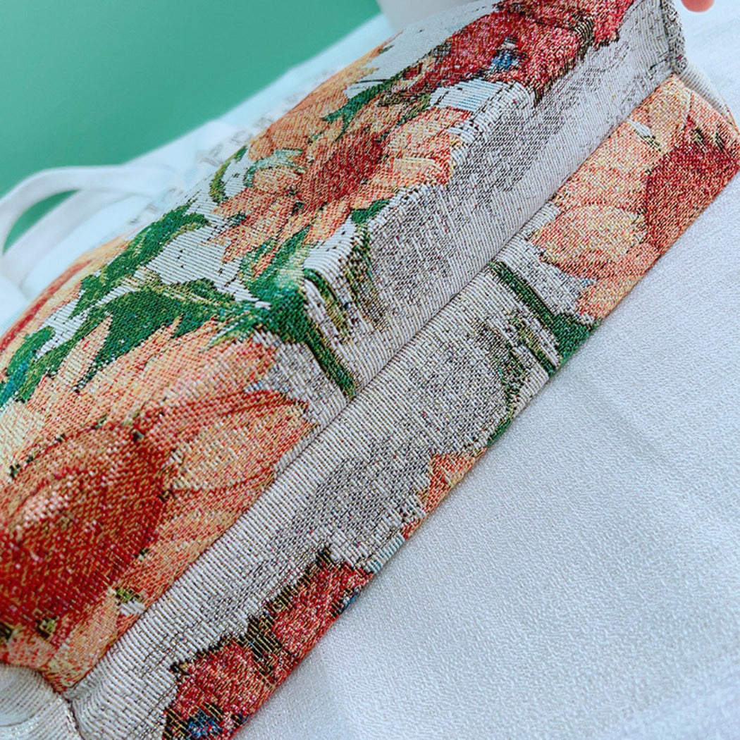 Cosbai - Sunflower and Butterfly Tote Bag - Durable