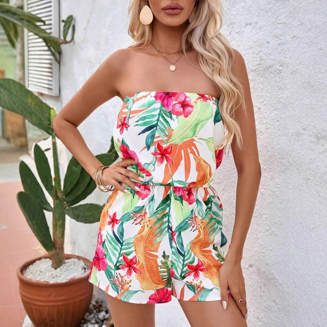 Troposa - Floral Strapless Jumpsuit - Ready to Wear