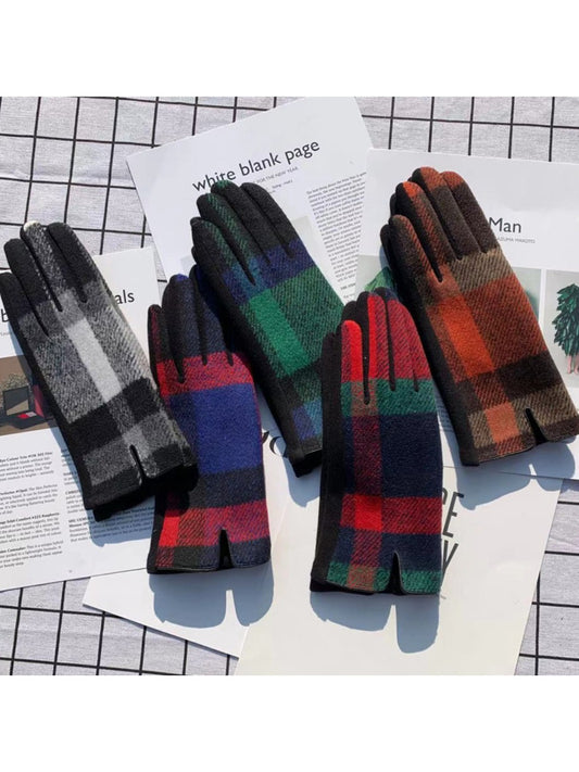 Gloving - Women's Plaid Touchscreen Winter Gloves