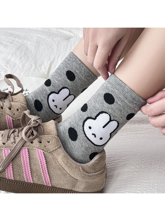 Rufia - Playful Bunny Pattern Crew Socks product image 2