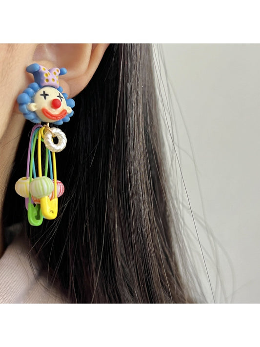 Earwish - Colorful Circus Clown Earrings