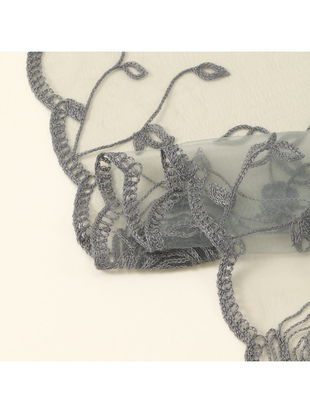 Scarvii - Rose Embroidered Square Scarf & Shawl