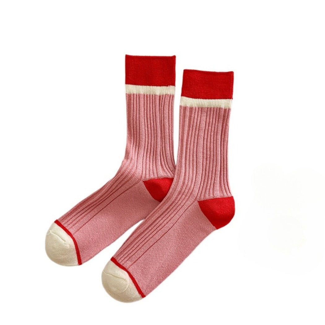 Rufia - Color-Block Textured Socks - Stylish & Soft