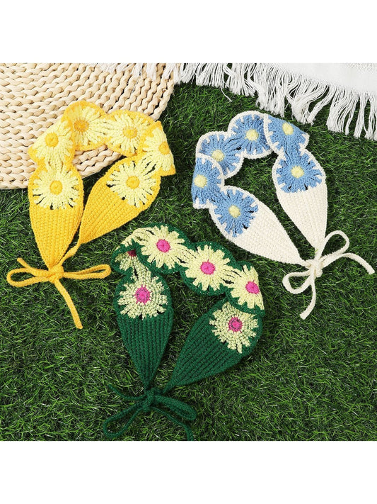Scarvii - Boho Daisy Knit Front Hair Headband - image 2