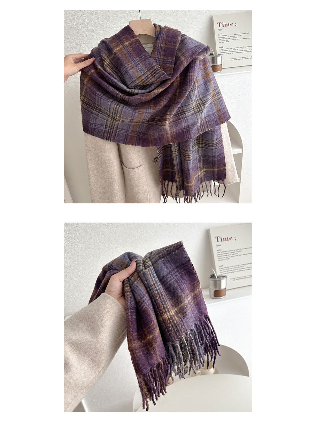 Scarvii - Plaid Winter Scarf Shawl for Women