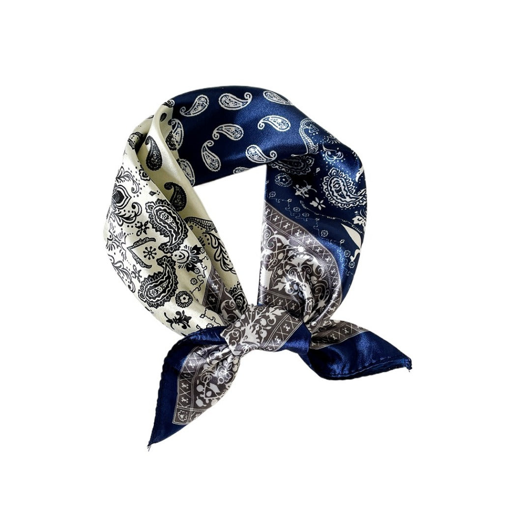 Scarvii - 24" Summer Classic Paisley Print Square Scarf