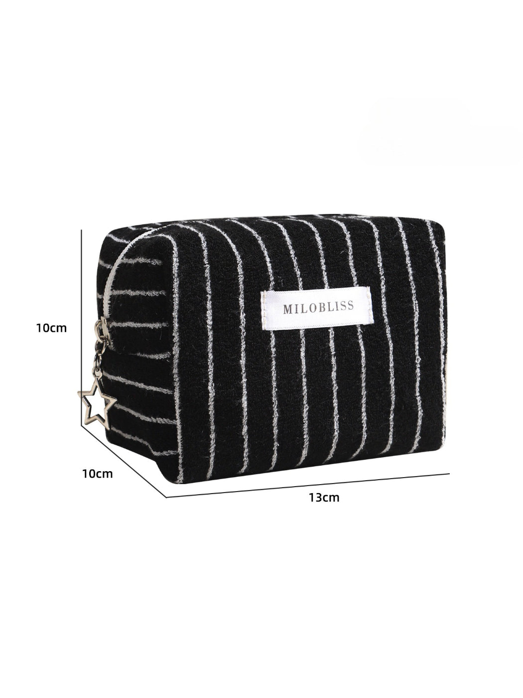 Cosbai - Textured Stripe Cosmetic Bag