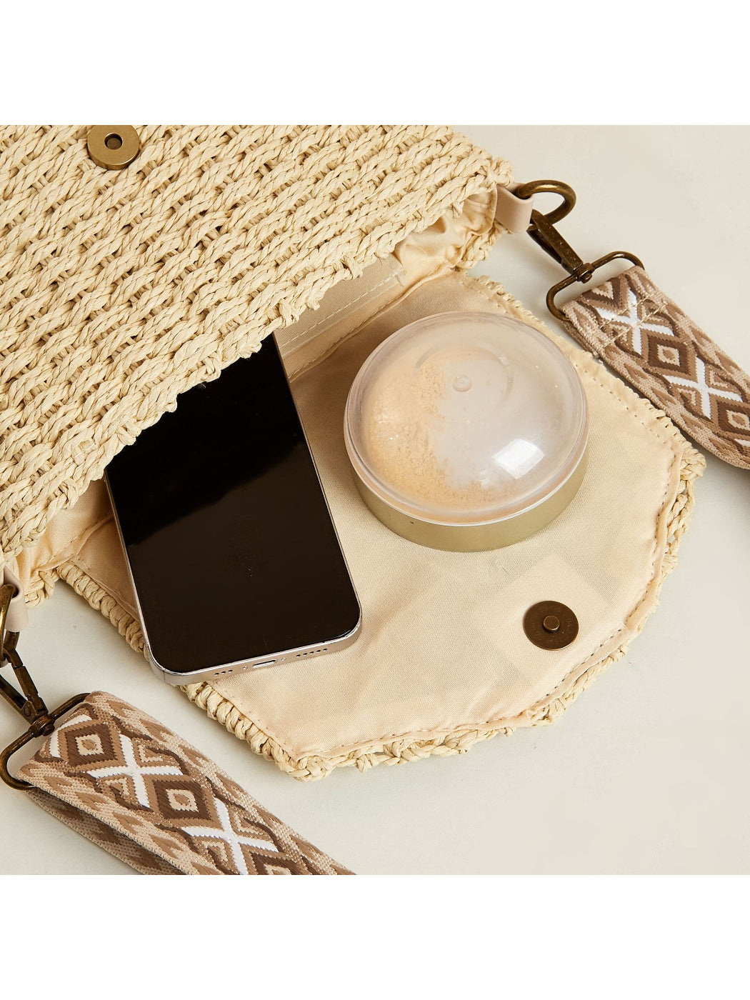 Cosbai - Flap Front Woven Crossbody Bag - image 5