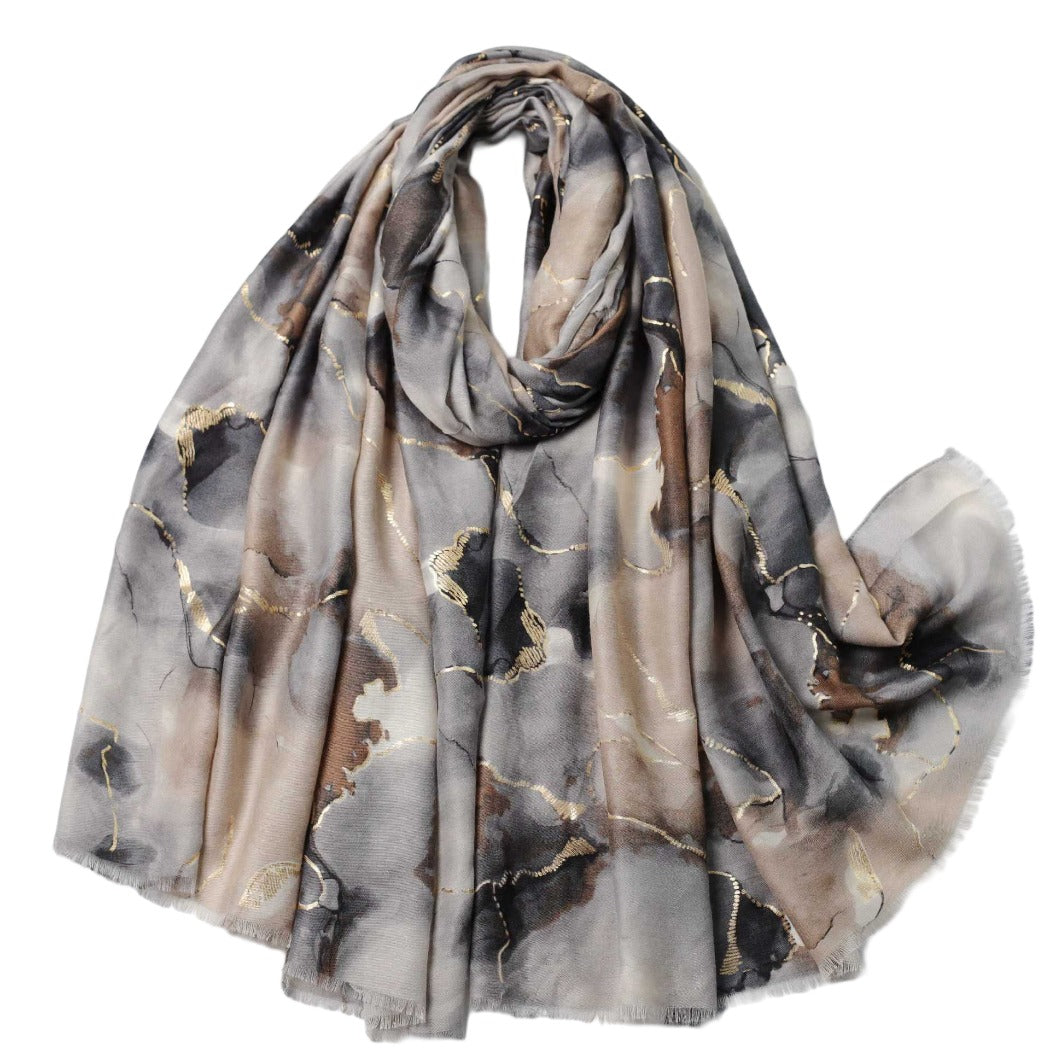 Scarvii - Shimmer Print Scarf - Elegant & Trendy