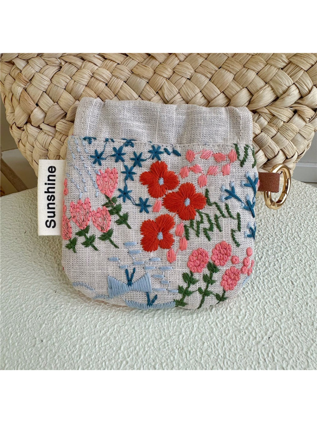 Cosbai - Mini Pattern Drawstring Pouch