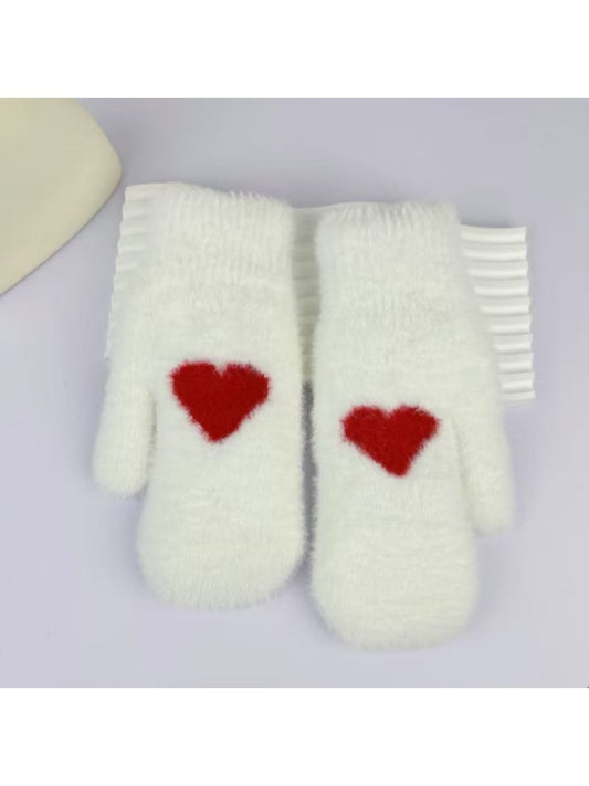 Gloving – Heart Pattern Full-Finger Winter Gloves