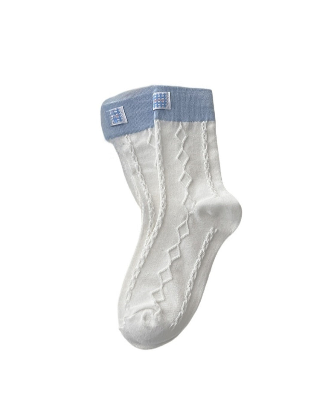 Rufia - Retro Simple Argyle Patchwork Mid-Calf Socks
