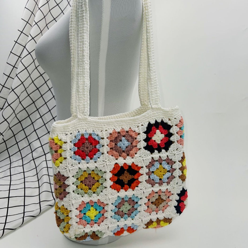 Cosbai - Boho Pattern Woven Tote Bag – 2 Colors