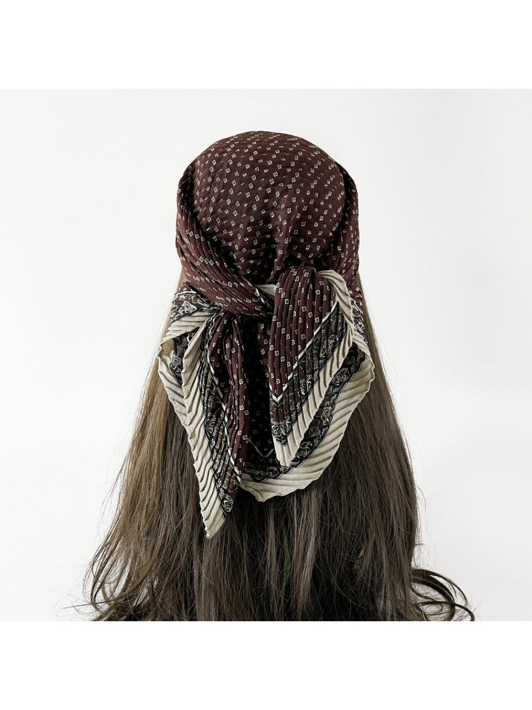 Scarvii - Micro Dot Pleated Scarf