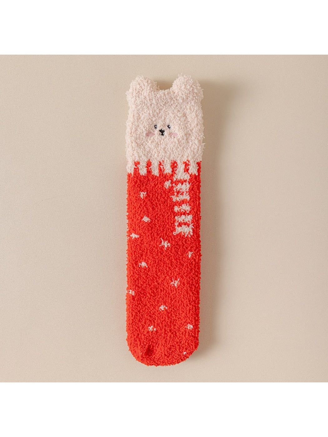 Rufia - Fuzzy Animal-Face Sleep Socks