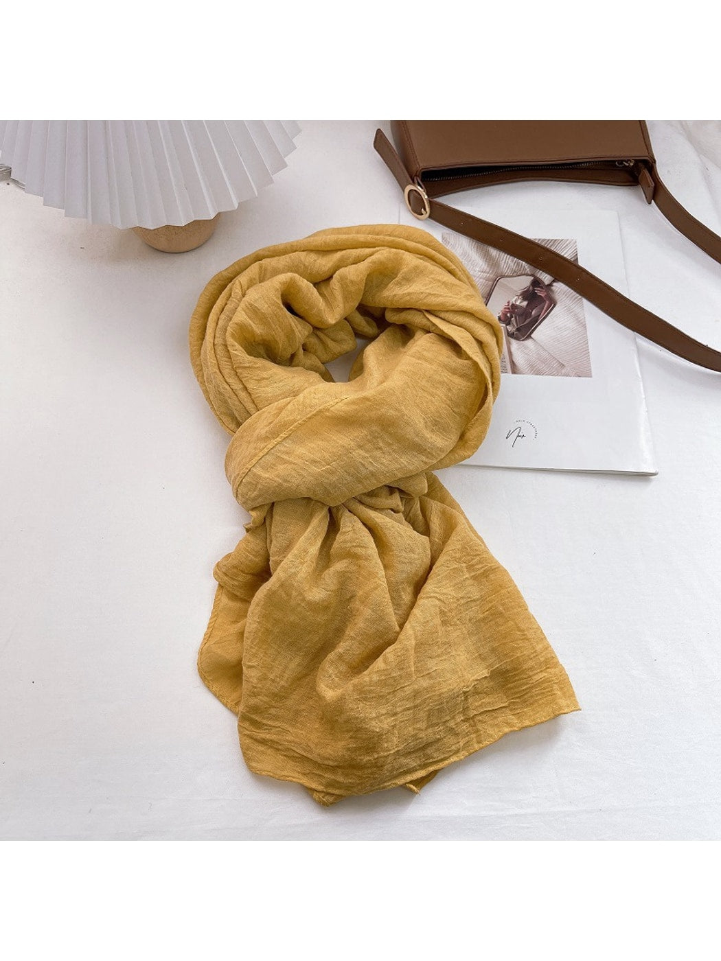 Scarvii - Solid Color Muted Style Long Scarf