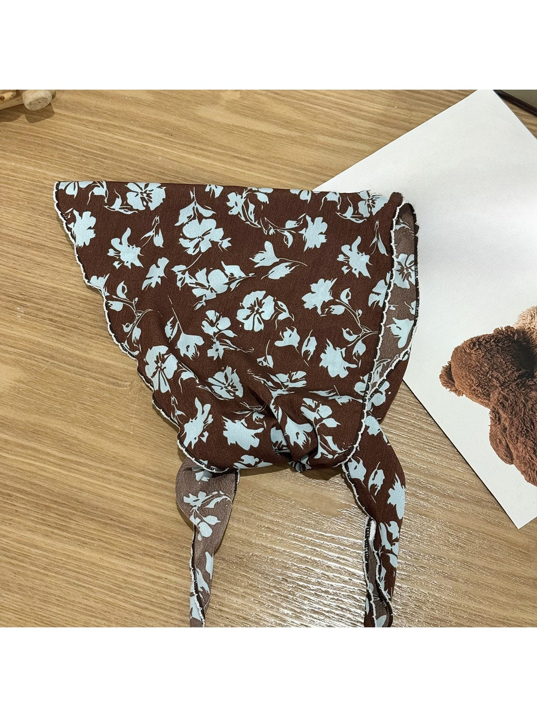 Scarvii - Women's Floral Printed Triangle Bandana