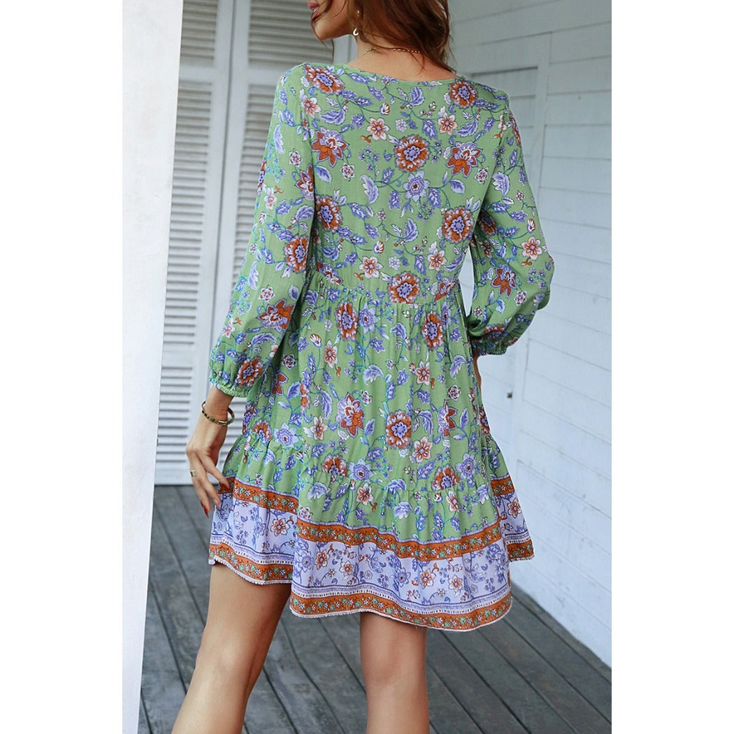Troposa - Boho V-Neck Dress With Tassels - Chic & Sweet