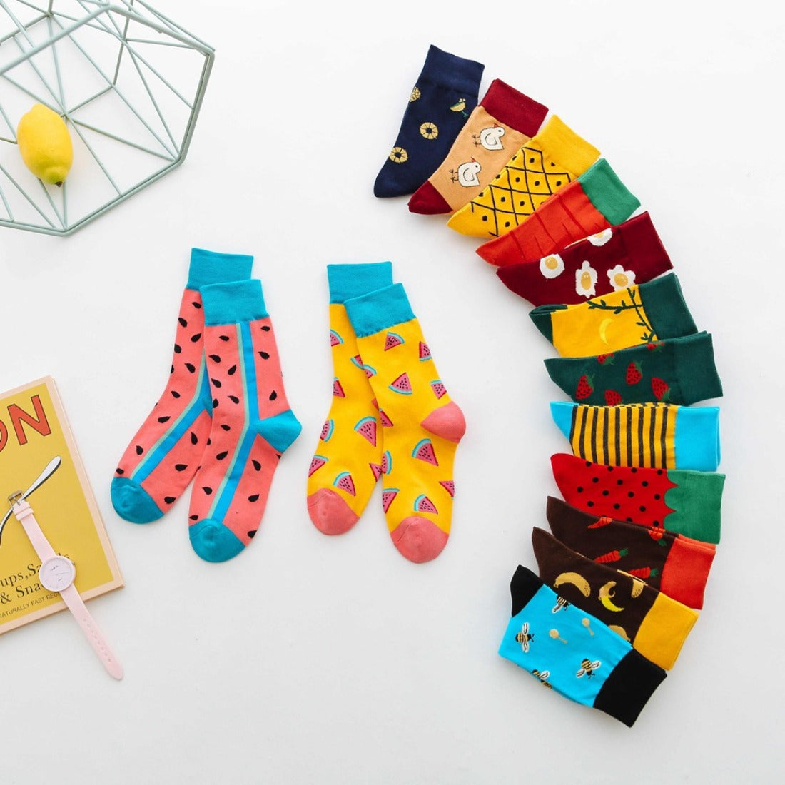 Rufia - Colorful Fruit Pattern Socks