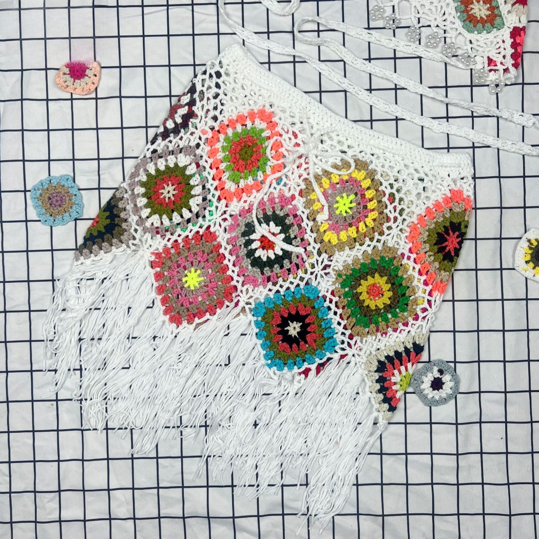 Vesty - Boho Halter Top and Skirt Crochet Set