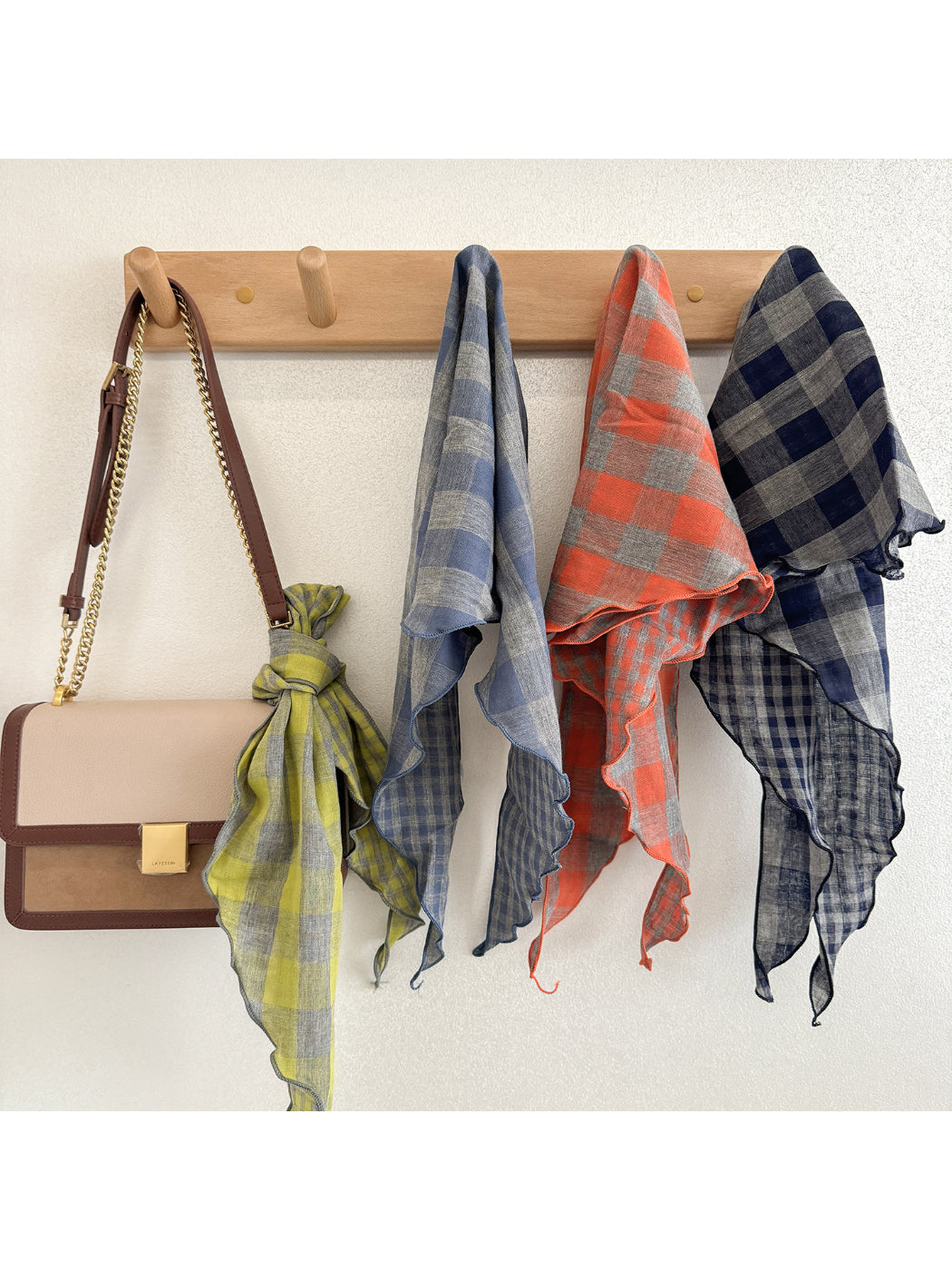 Scarvii - Gingham Check Ruffle Edge Scarf