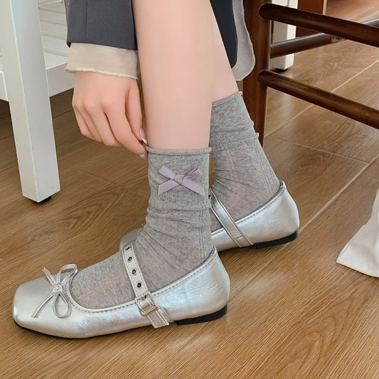 Rufia - Ruffle-Trim Floral Crew Socks
