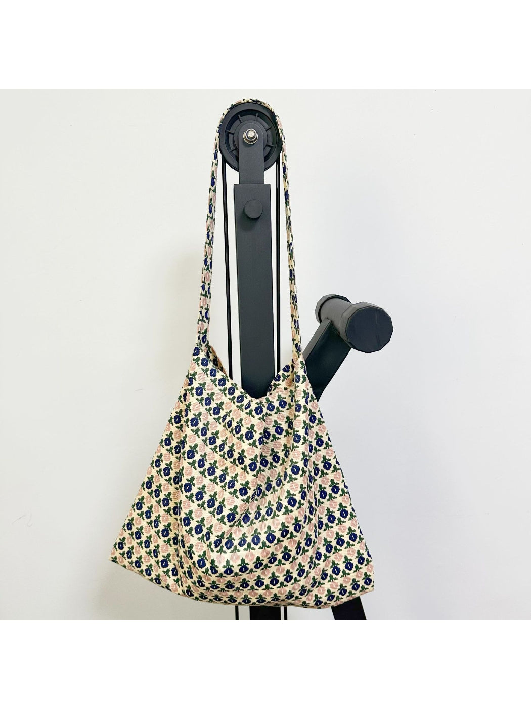Cosbai - Soft Floral Slouchy Tote Bag