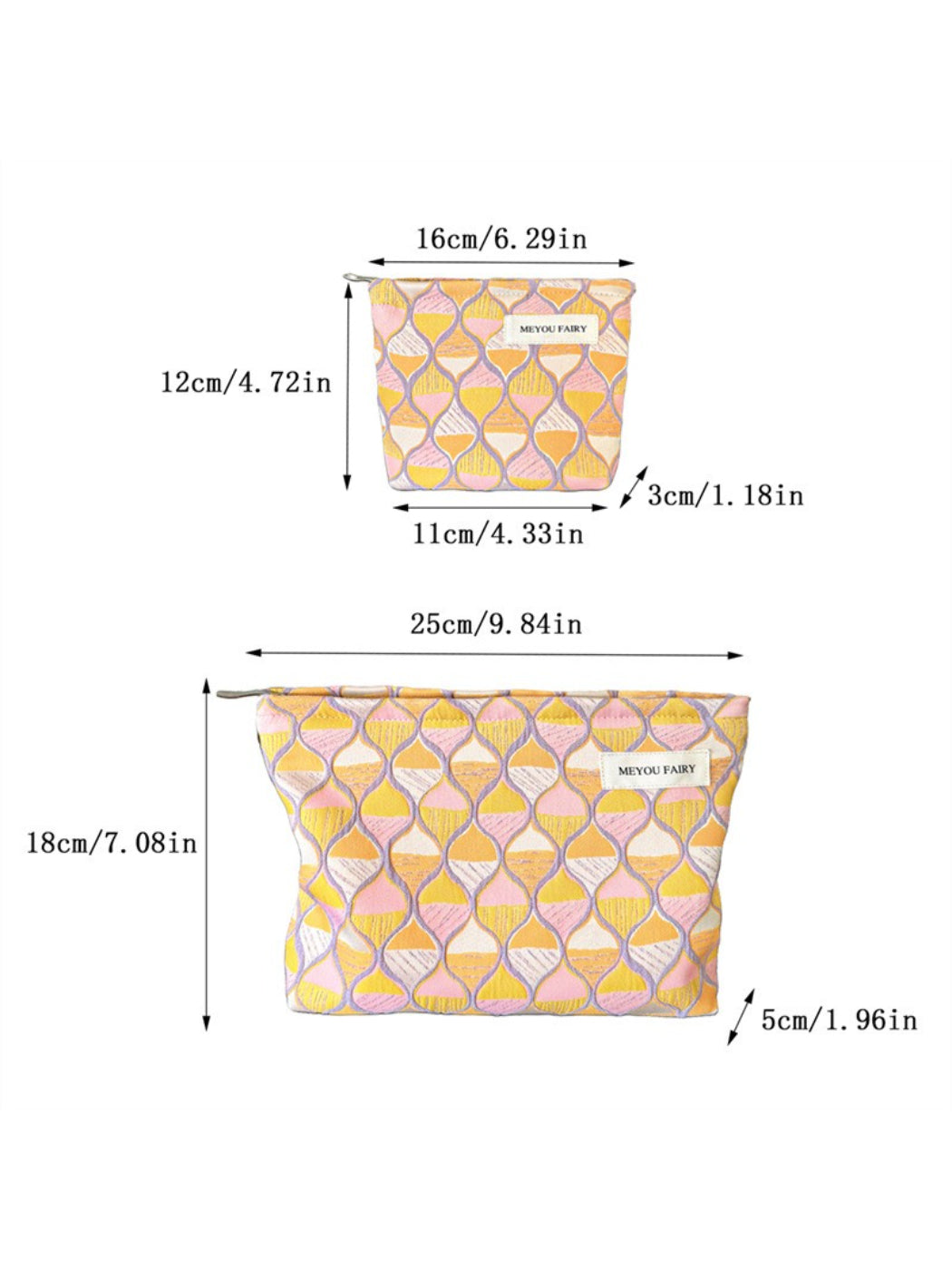 Cosbai Retro Pattern Makeup Pouch product image
