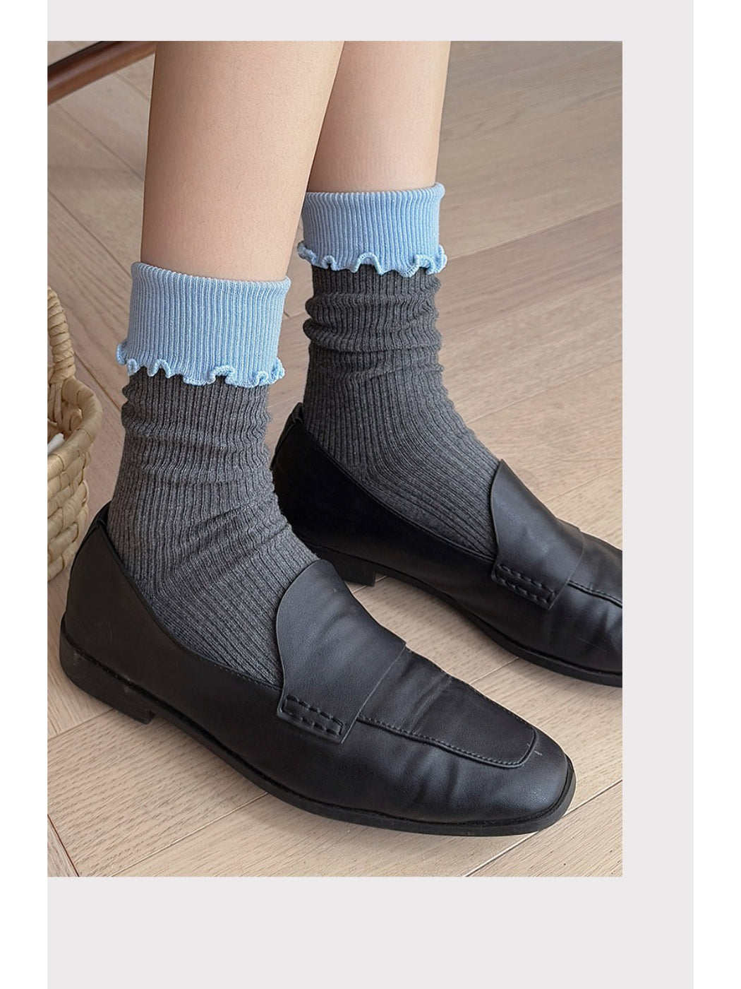 Rufia - Mixed Textured Pattern Crew Socks