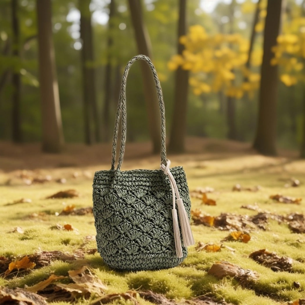 Bohemian Crochet Flower Beach Bag