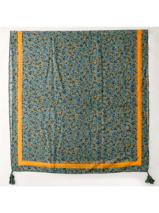 Scarvii - Small Floral Print Lightweight Scarf