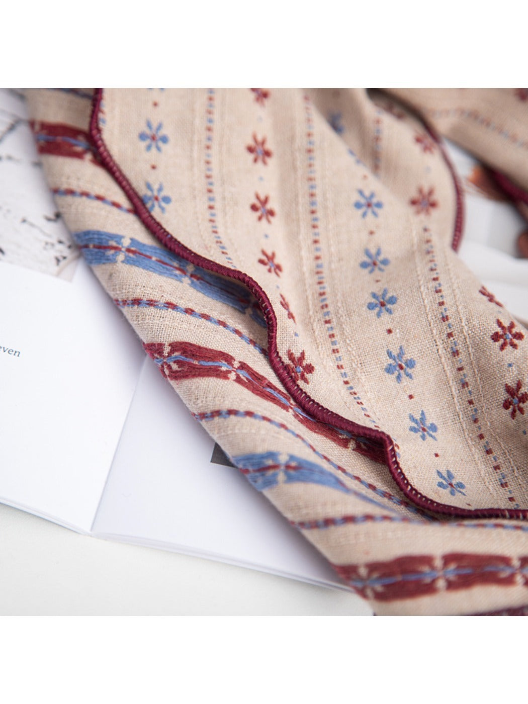 Scarvii - Vintage Embroidered Triangle Scarf