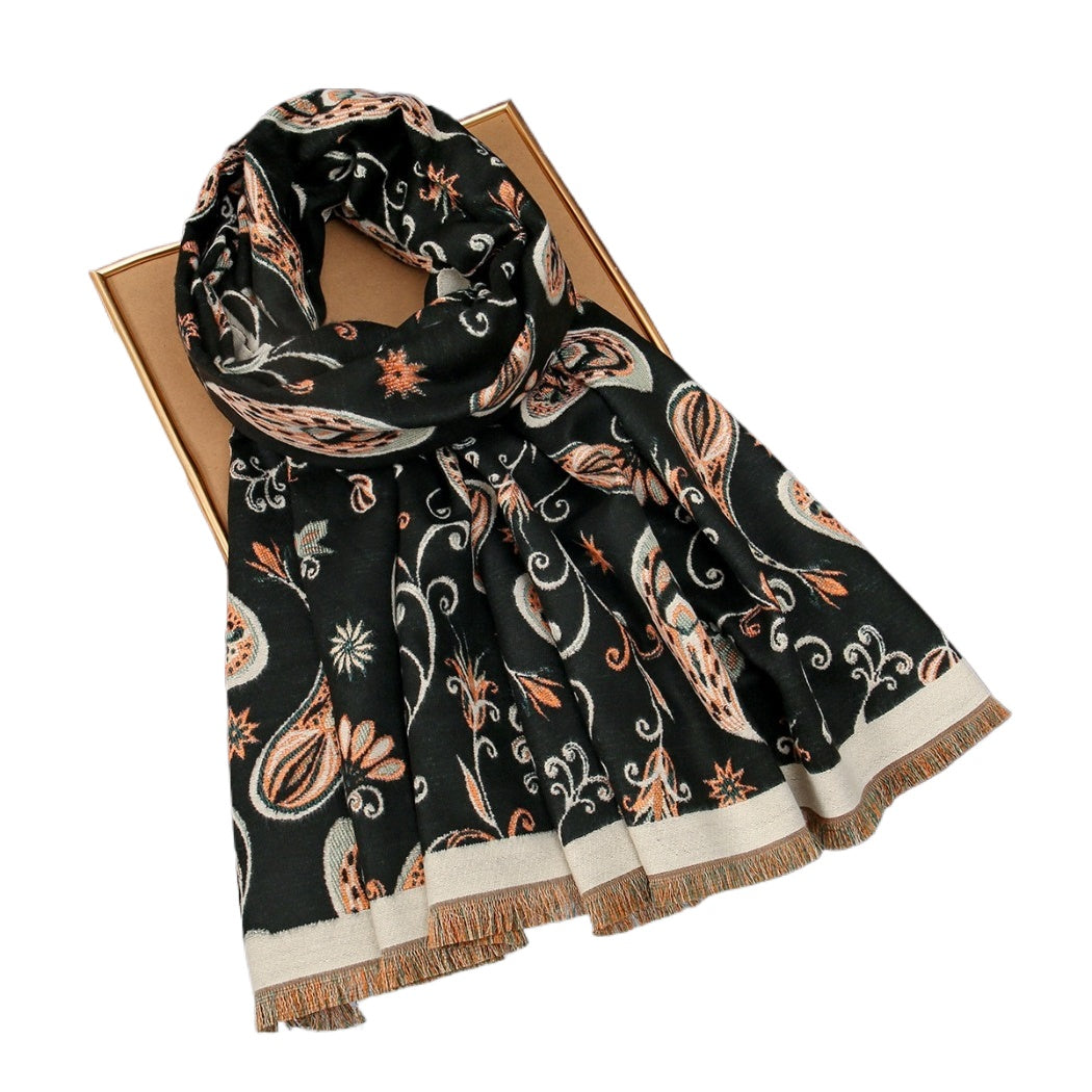 Scarvii - Paisley Print Winter Shawl Scarf