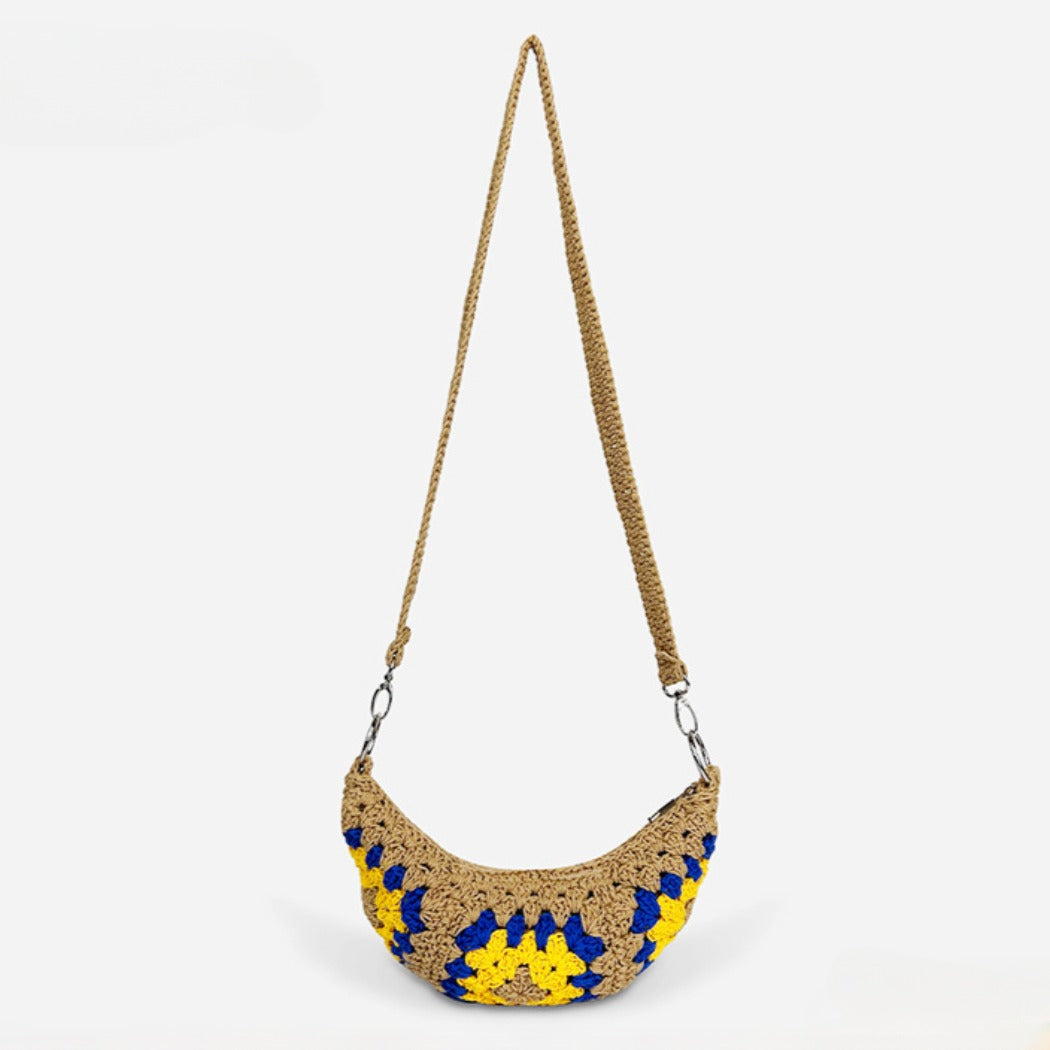 Cosbai - Floral Crochet Mini Dumpling Bag