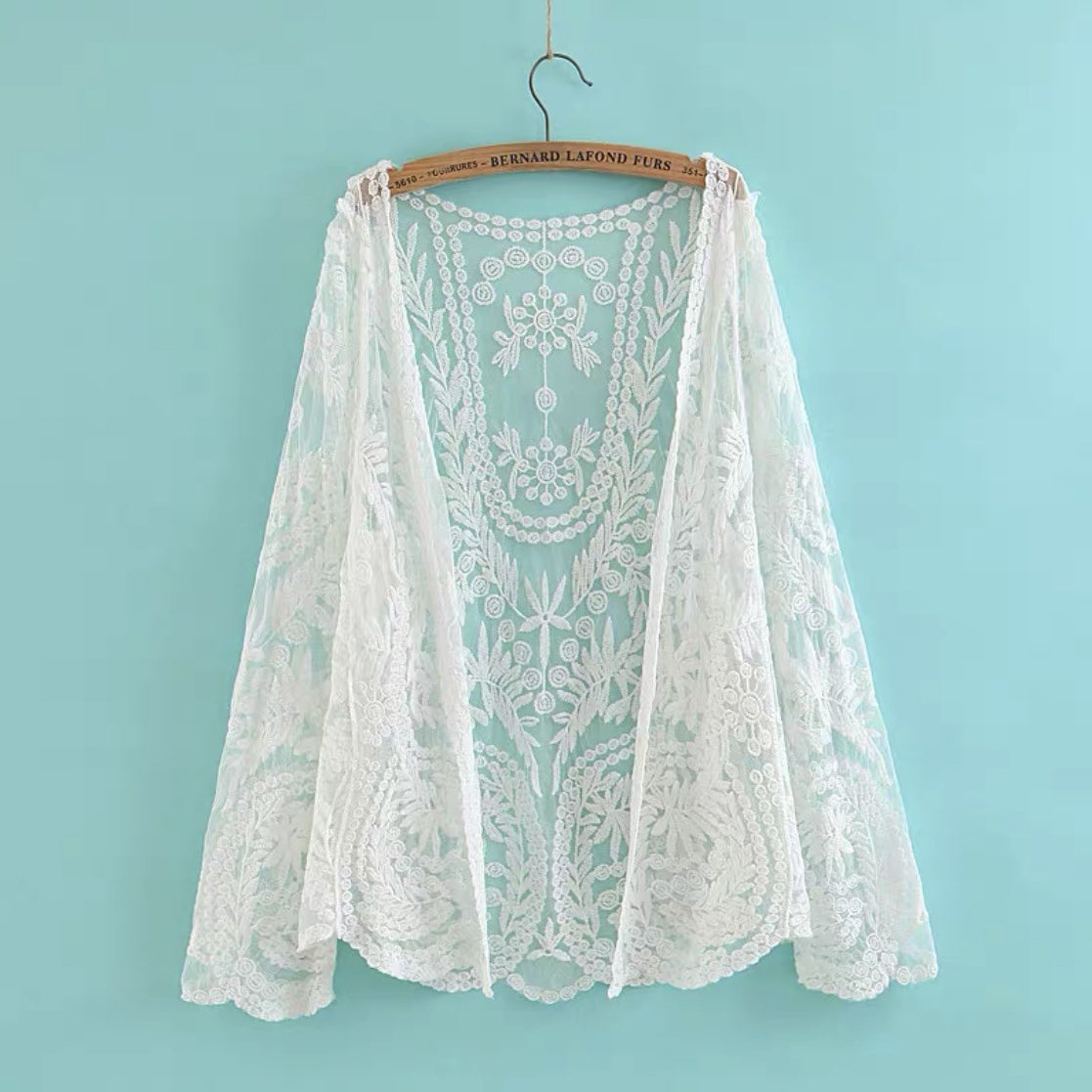 Crosa - Lace Beach Cover-Up – Sheer Swimwear Wrap & Summer Cardigan