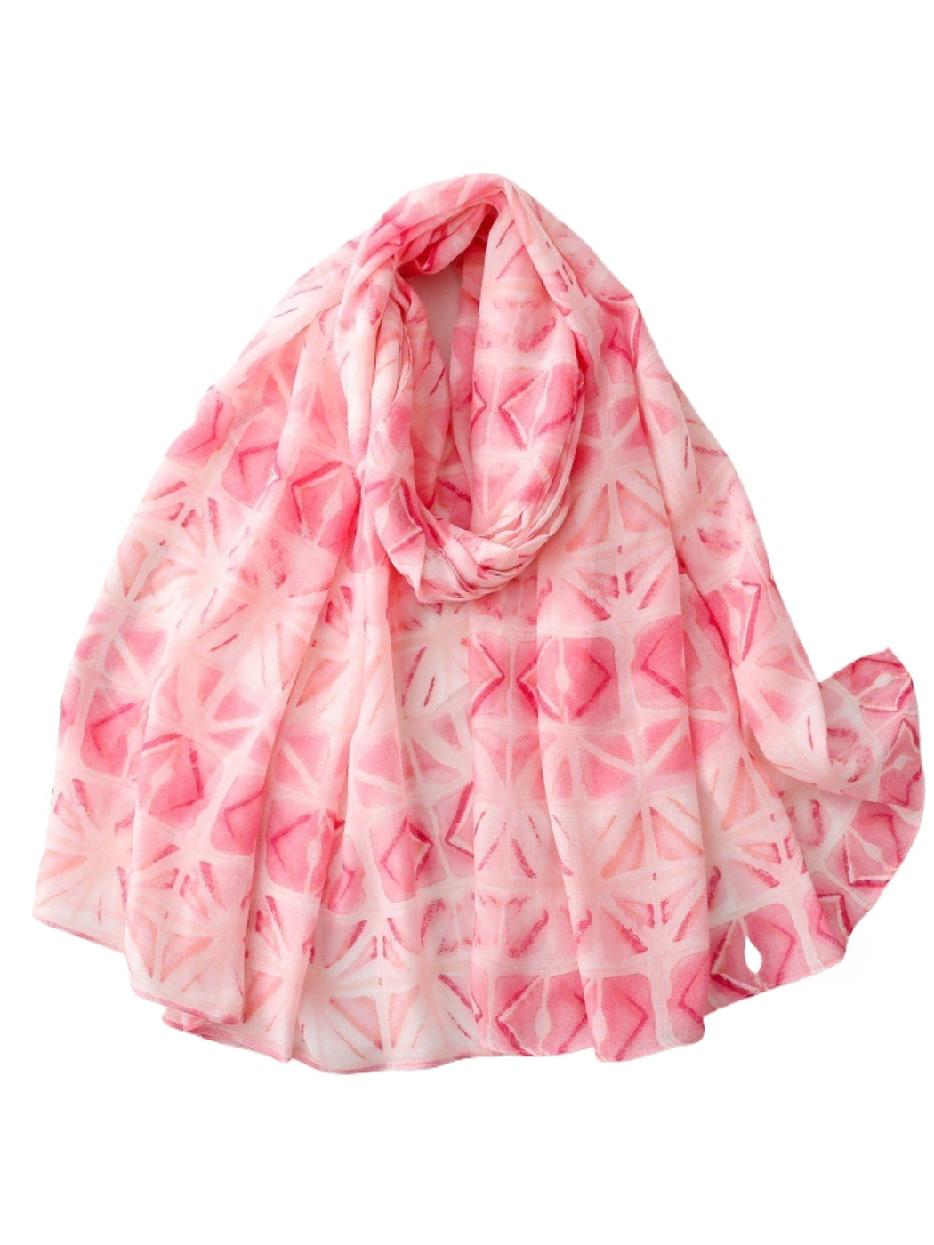 Scarvii Soft Geo Lightweight Scarf neatly rolled showcasing color and pattern