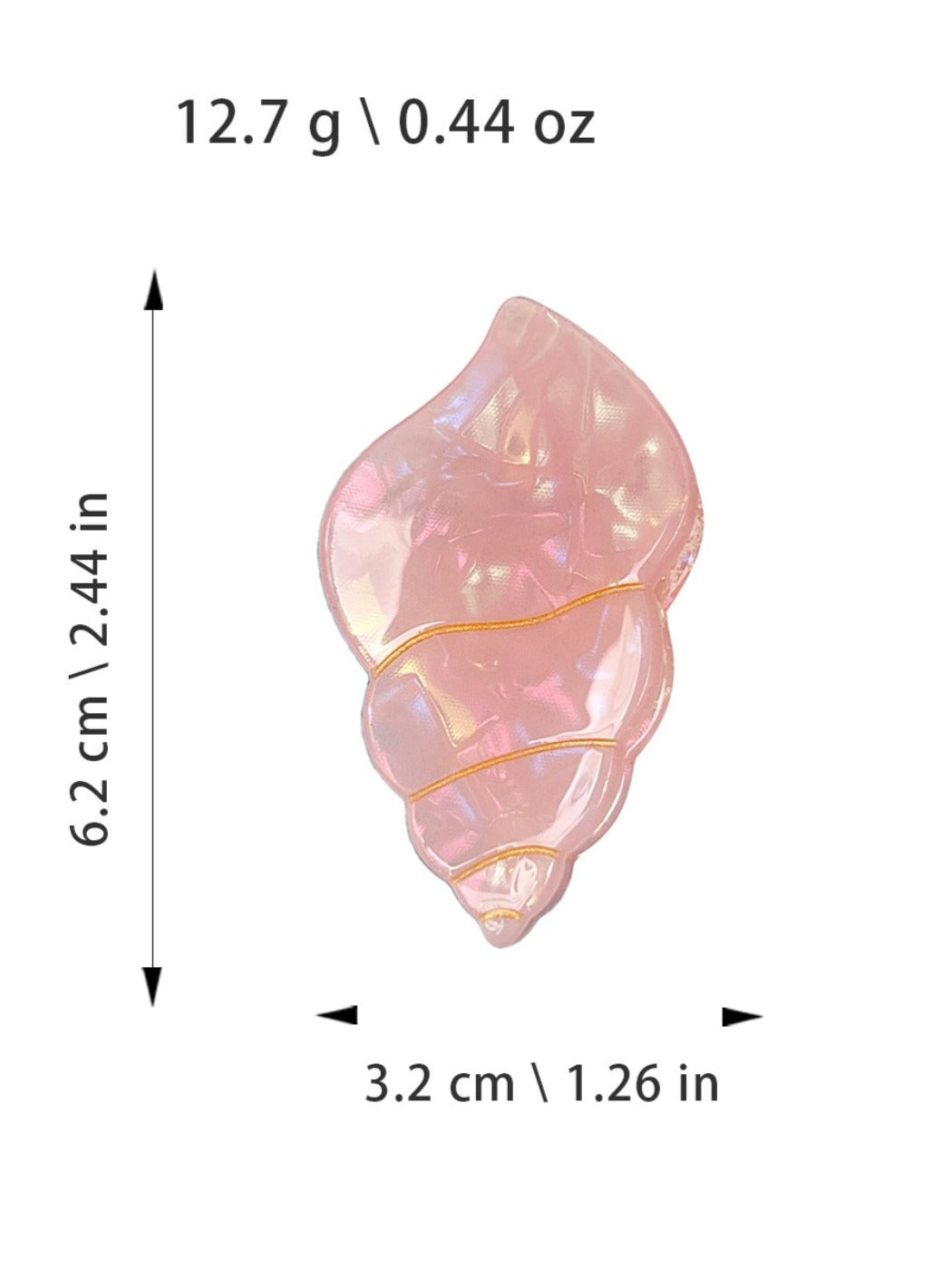 Clio - Acrylic Conch-Shaped Hair Clips - Sweet & Cute