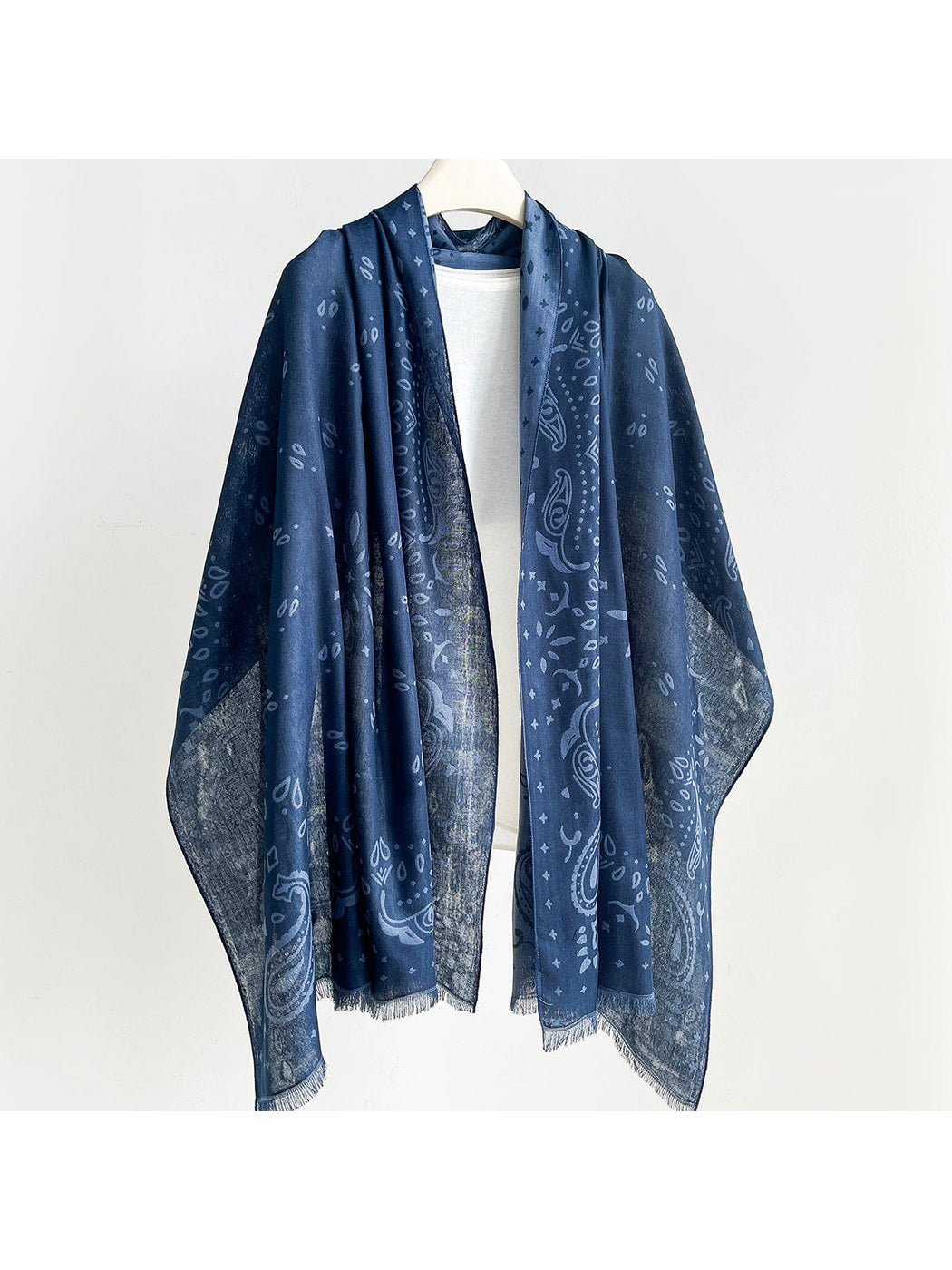 Scarvii - Summer Muted Paisley Print Wrap Scarf