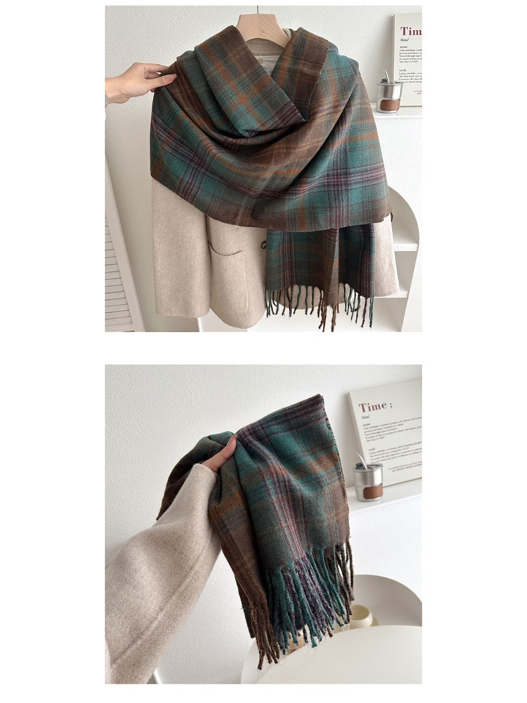 Scarvii - Plaid Winter Scarf Shawl for Women