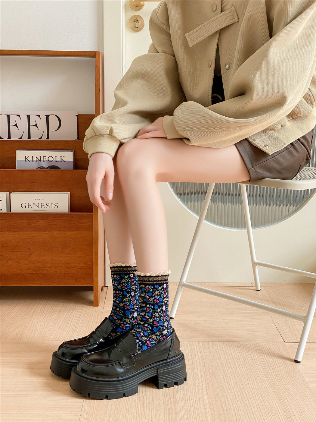 Rufia - Lace Bloomfield Crew Socks