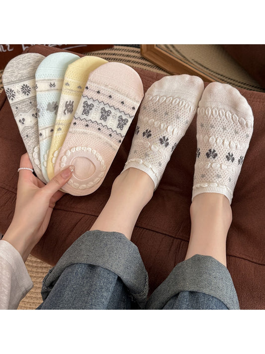 Rufia - Cute Cartoon Style Low Ankle Socks