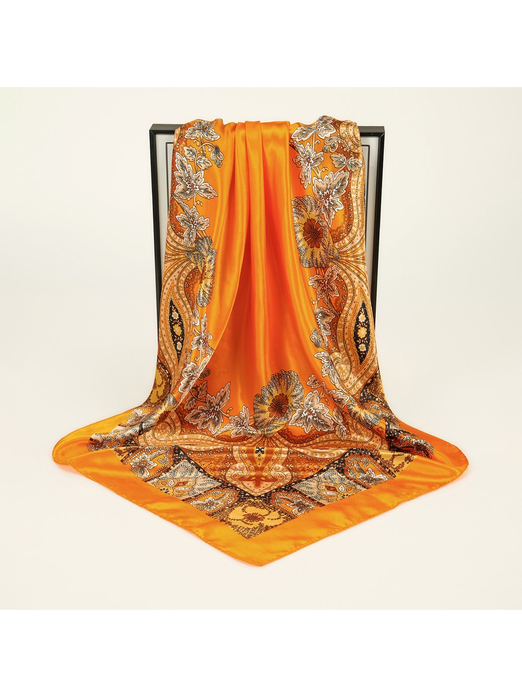 Scarvii - Bright Floral Pattern Fashion Square Scarf