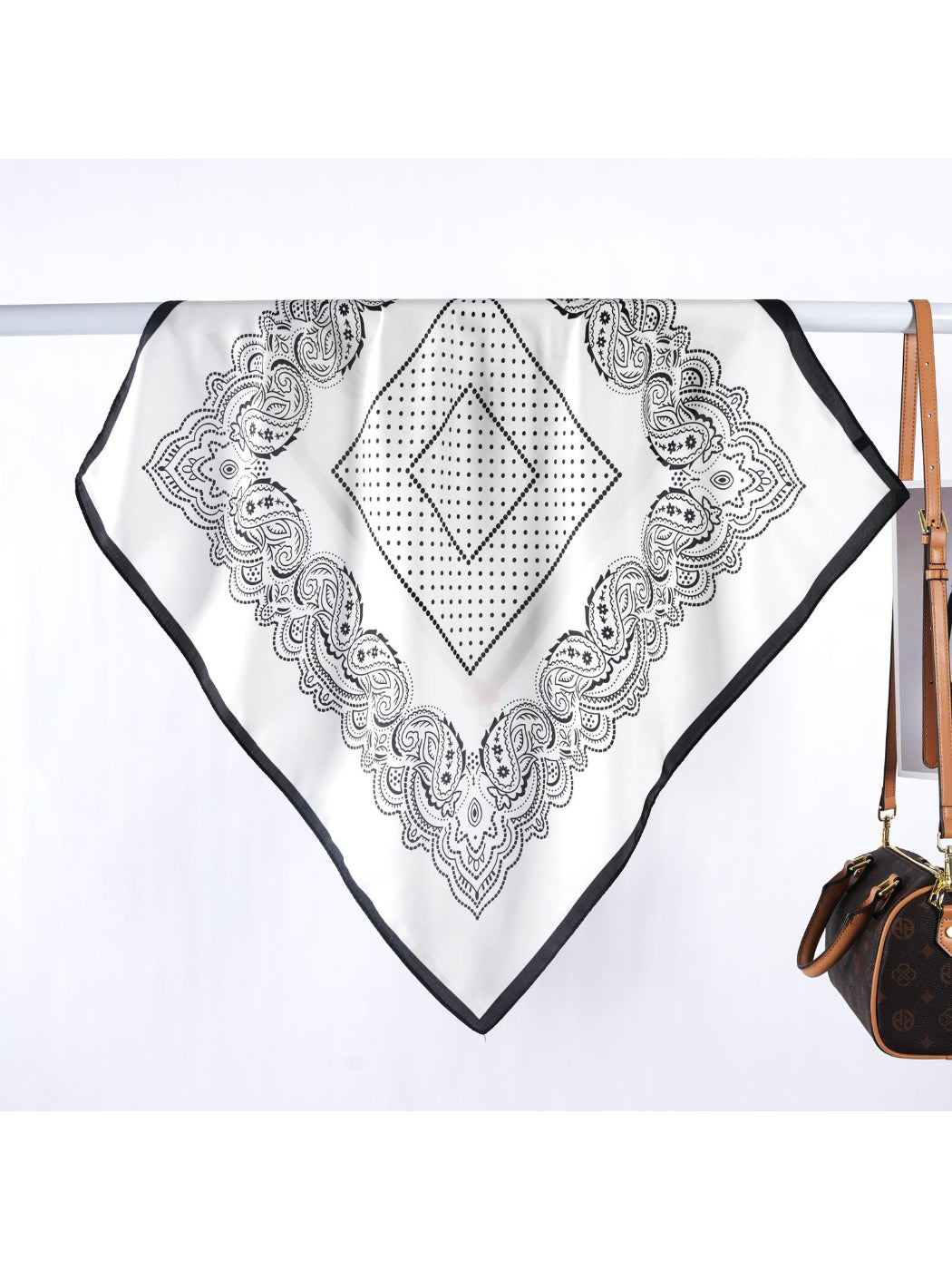 Scarvii - Classic Paisley Border Square Scarf