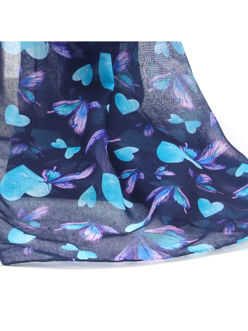 Scarvii - Blue Butterfly Print Scarf