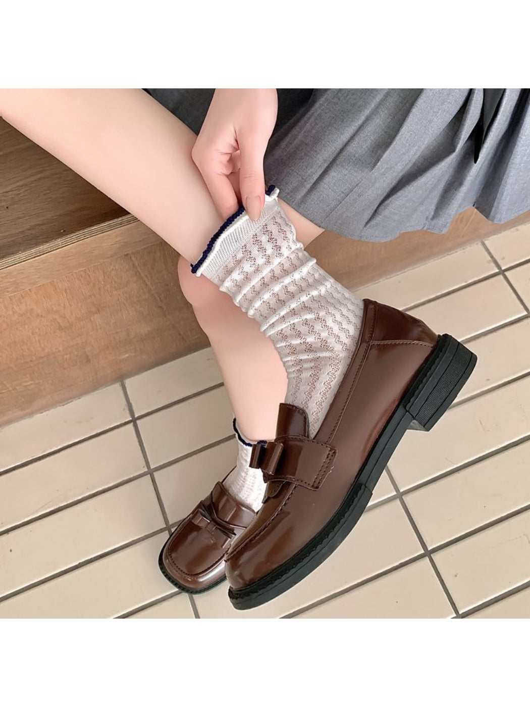 Rufia - Sheer Lace Dot Crew Socks product image 6